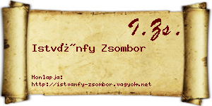 Istvánfy Zsombor névjegykártya
